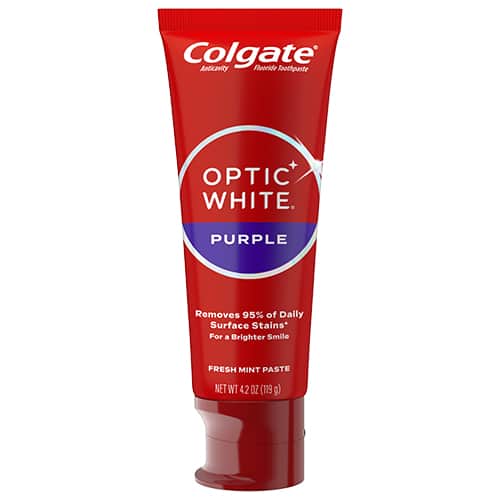 Crema dental Optic White Purple para blanquear los dientes